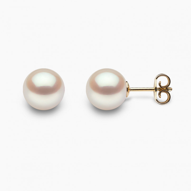 Classic 18K Gold Freshwater Pearl Stud Earrings