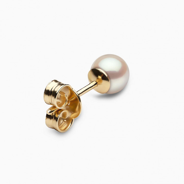 Classic 18K Gold AA Akoya Pearl Stud Earrings