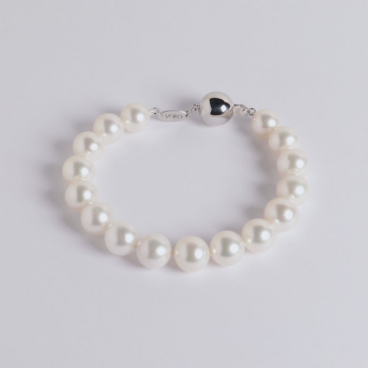 Classic 18K Gold Freshwater Pearl Bracelet