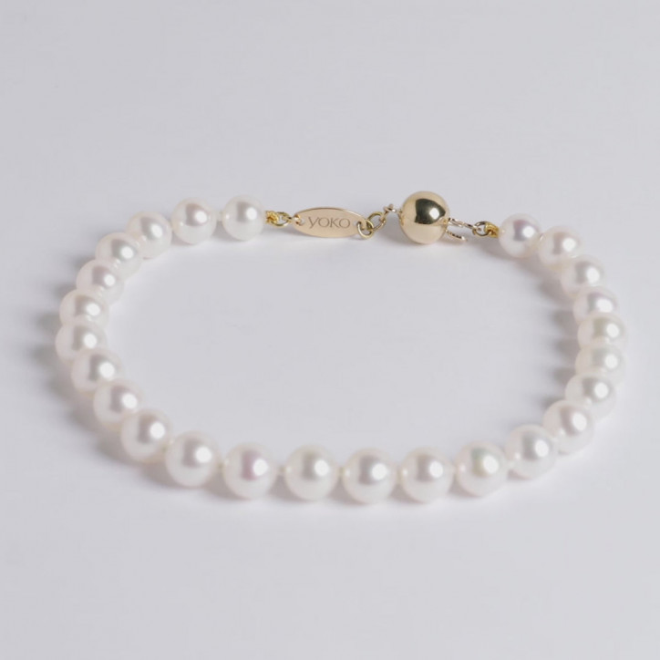 Classic 18K Gold Freshwater Pearl Bracelet