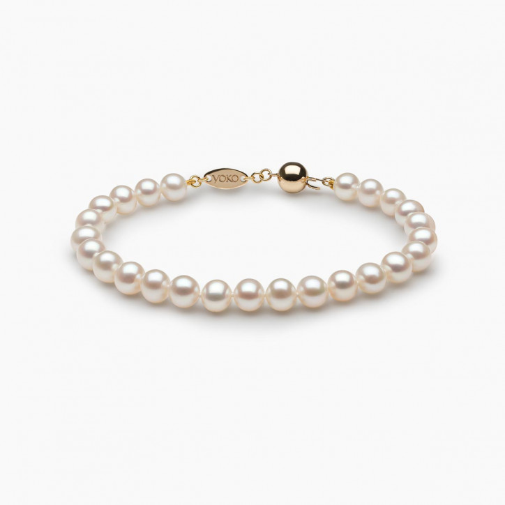 Classic 18K Gold Freshwater Pearl Bracelet