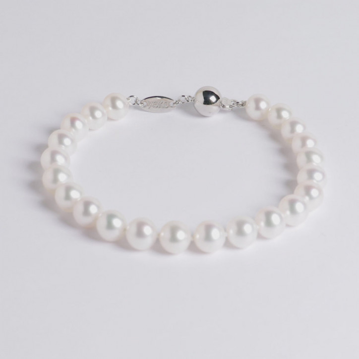 Classic 18K Gold Freshwater Pearl Bracelet