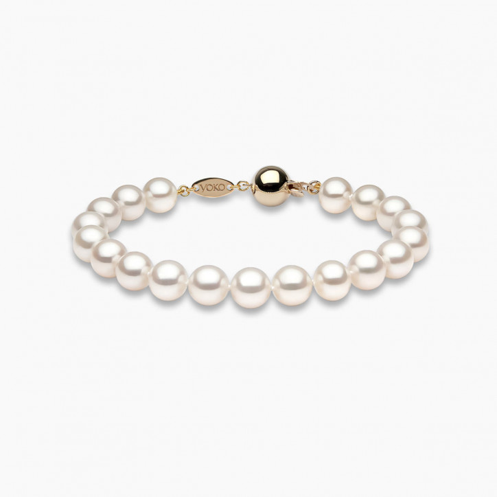 Classic 18K Gold Freshwater Pearl Bracelet