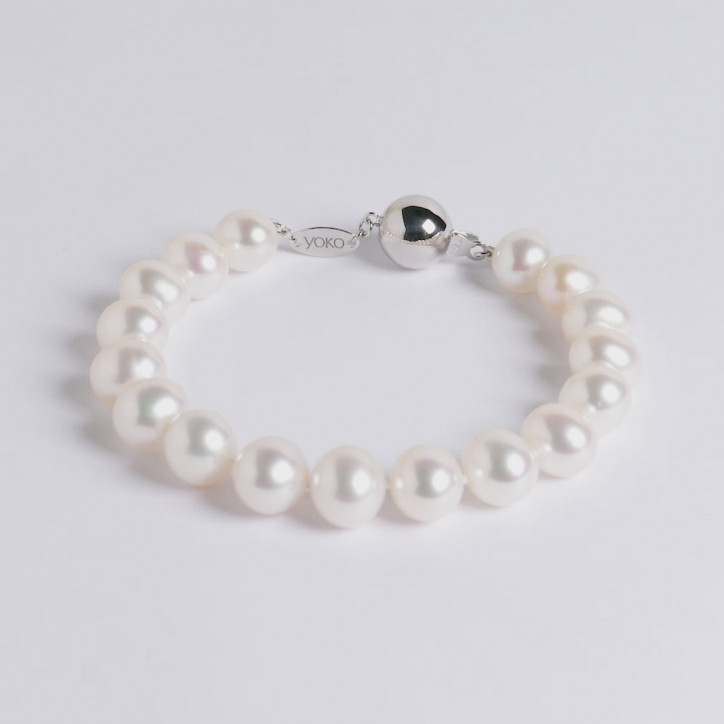 Classic 18K Gold Freshwater Pearl Bracelet