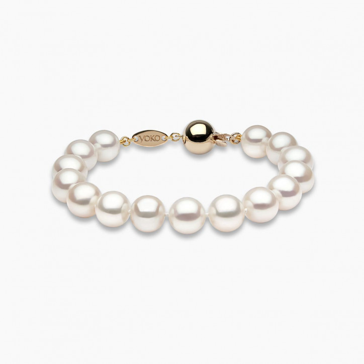 Classic 18K Gold Freshwater Pearl Bracelet