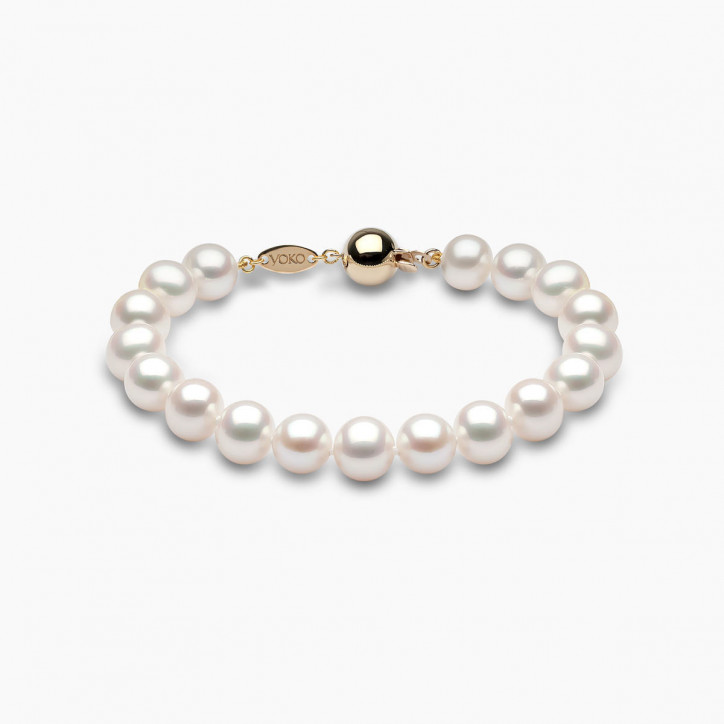 Classic 18K Gold Freshwater Pearl Bracelet