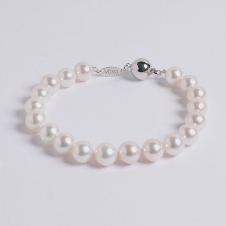 Classic 18K Gold Freshwater Pearl Bracelet