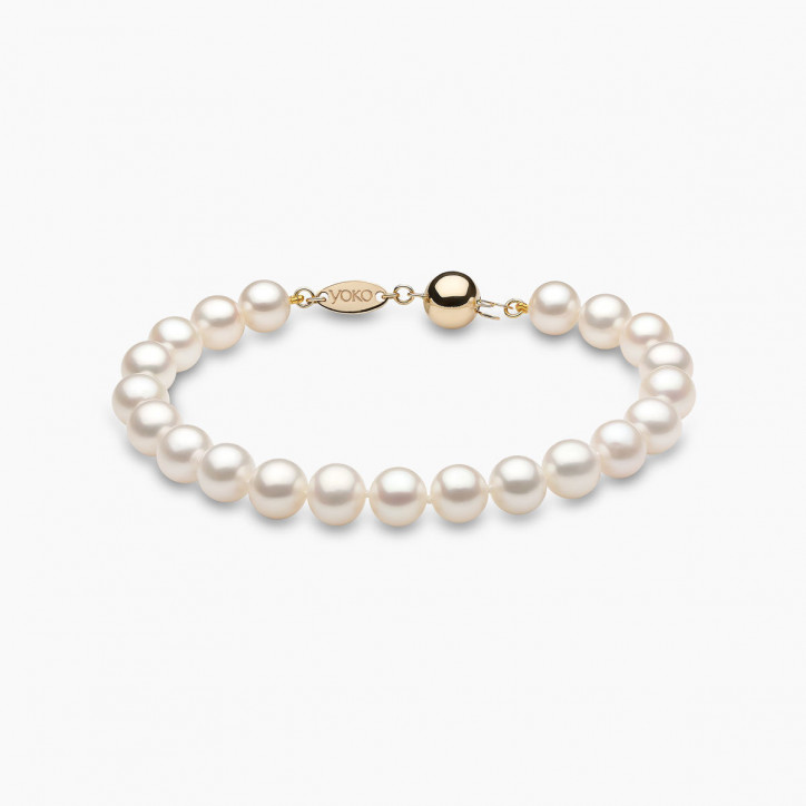 Classic 18K Gold Freshwater Pearl Bracelet