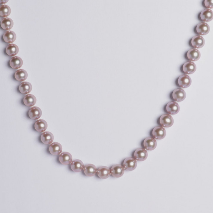 Classic 18K Gold Freshwater Pink Pearl Necklace