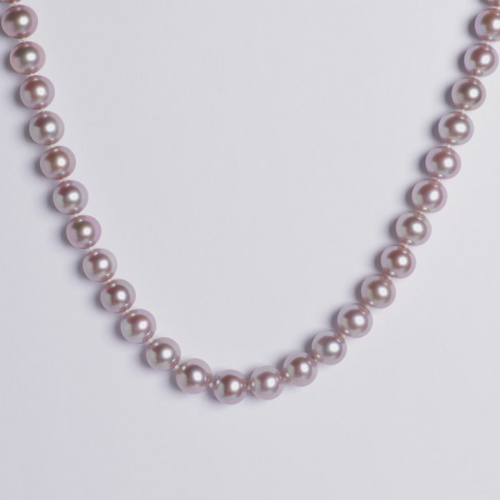 Classic 18K Gold Freshwater Pink Pearl Necklace