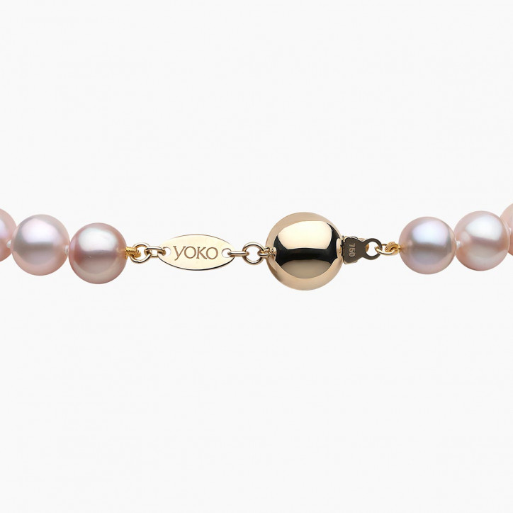 Classic 18K Gold Pink Freshwater Pearl Bracelet