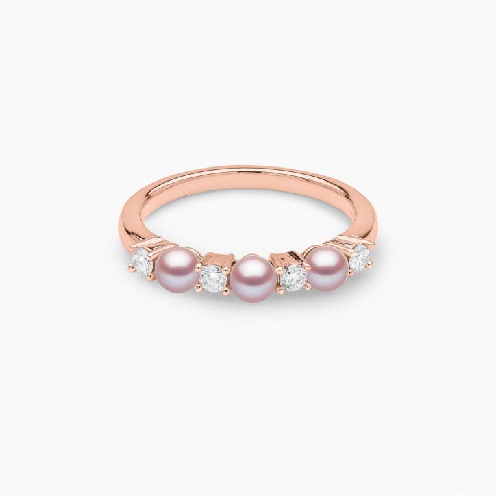 Eclipse 18K Gold Pearl and Diamond Signature Ring