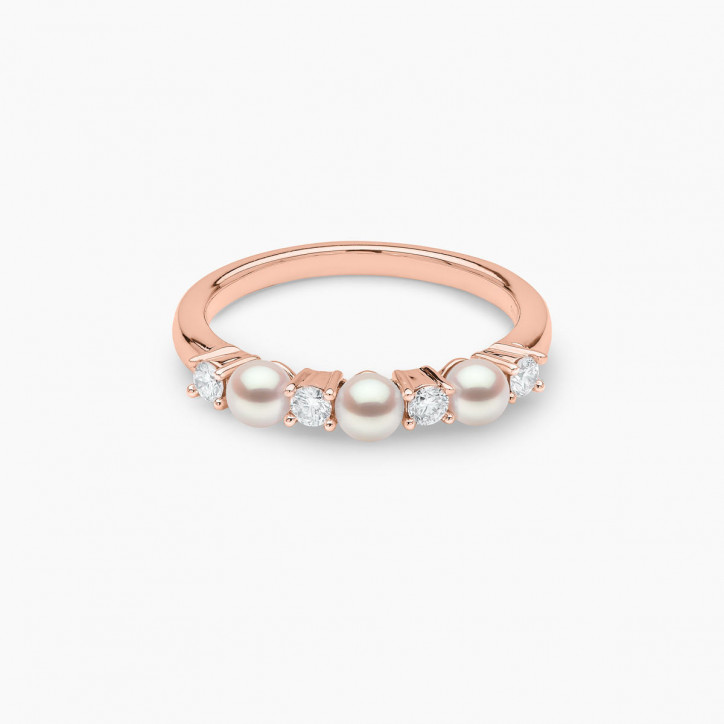 Eclipse 18K Gold Pearl and Diamond Signature Ring