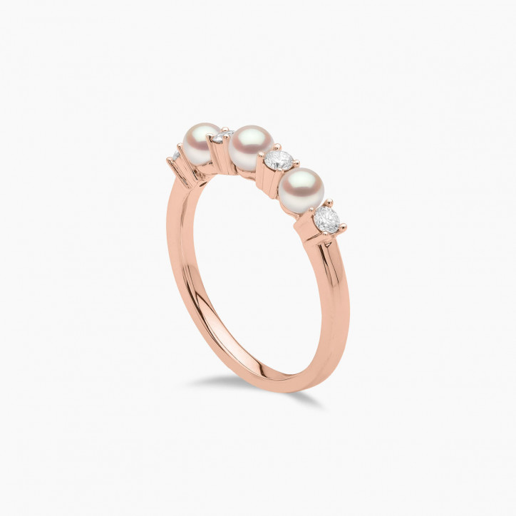 Eclipse 18K Gold Pearl and Diamond Signature Ring