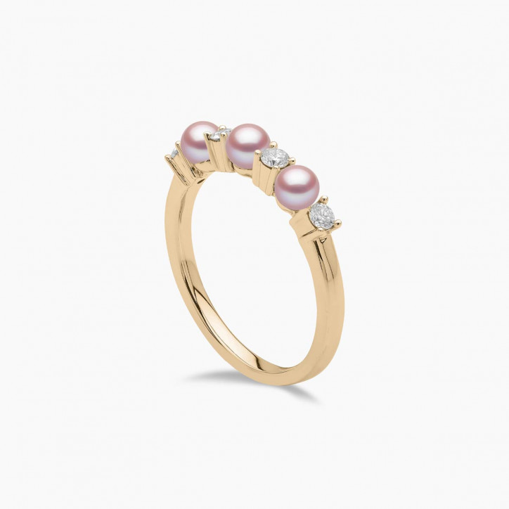 Eclipse 18K Gold Pearl and Diamond Signature Ring