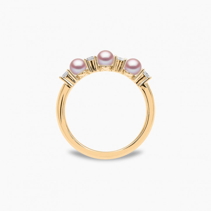 Eclipse 18K Gold Pearl and Diamond Signature Ring