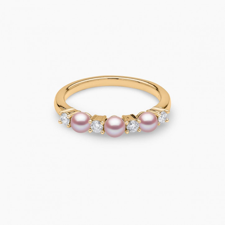 Eclipse 18K Gold Pearl and Diamond Signature Ring