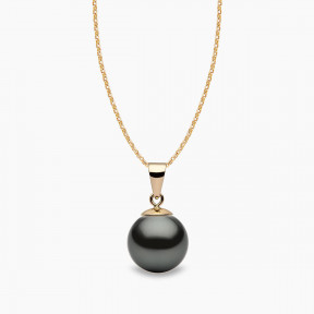 Classic 18K Gold Tahitian Pearl Pendant