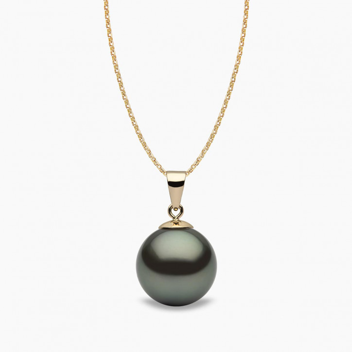 Classic 18K Gold Tahitian Pearl Pendant