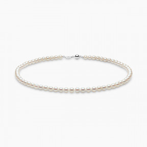 Classic 18K Gold AA Akoya Pearl Necklace