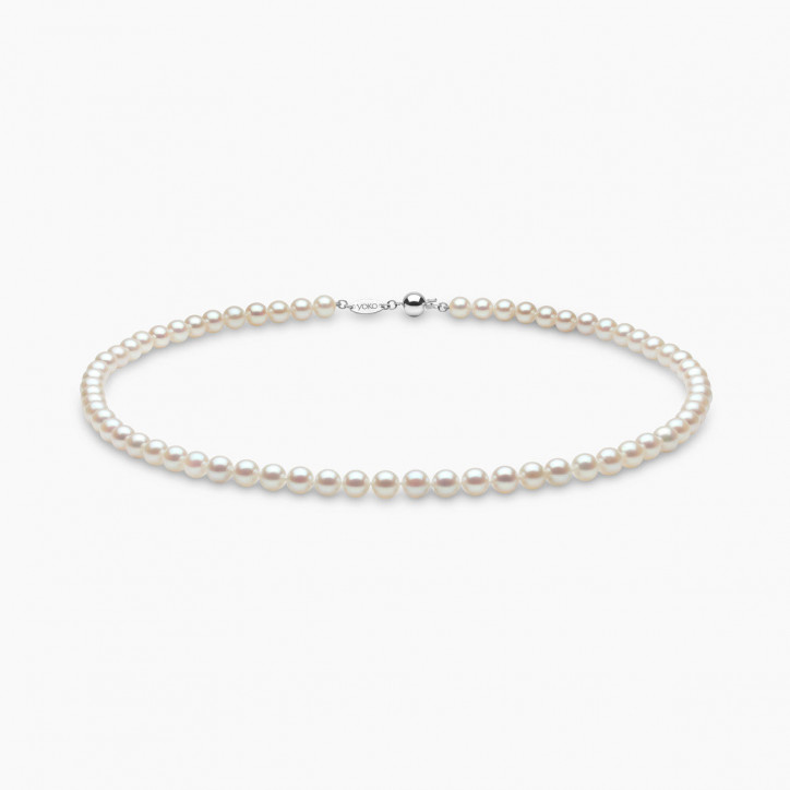 Classic 18K Gold AA Akoya Pearl Necklace