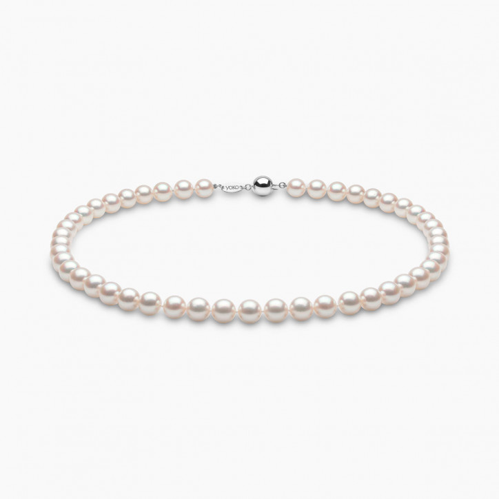 Classic 18K Gold AA Akoya Pearl Necklace