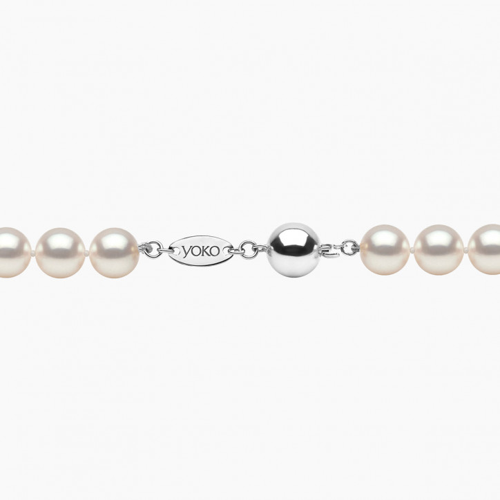 Classic 18K Gold AA Akoya Pearl Necklace