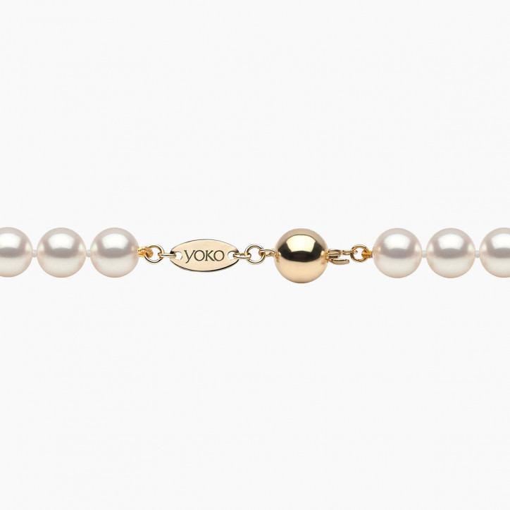 Classic 18K Gold AA Akoya Pearl Necklace