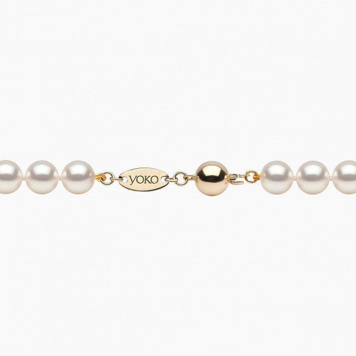 Classic 18K Gold AA Akoya Pearl Necklace