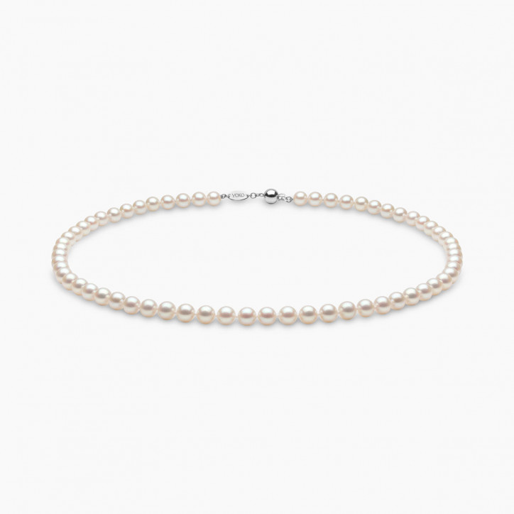 Classic 18K Gold AA Akoya Pearl Necklace