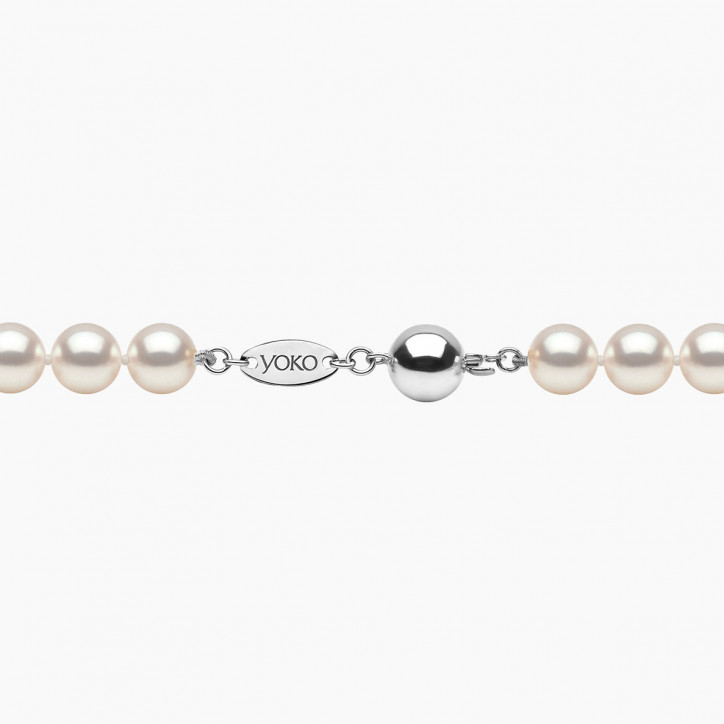 Classic 18K Gold AA Akoya Pearl Necklace