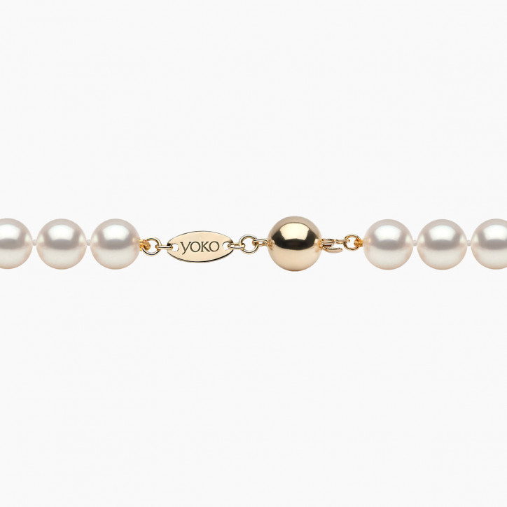 Classic 18K Gold AA Akoya Pearl Necklace