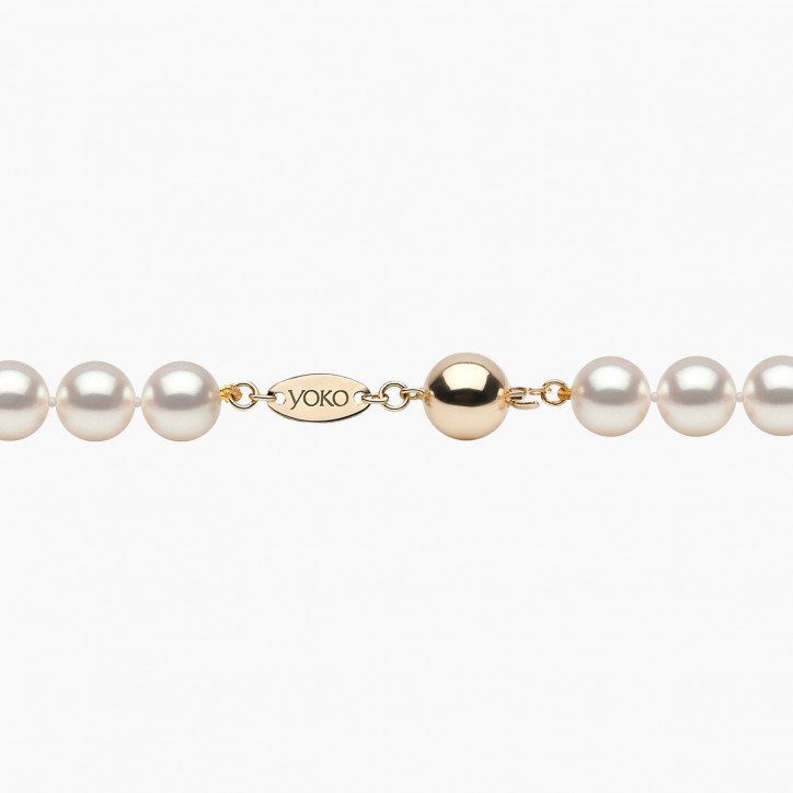 Classic 18K Gold AA Akoya Pearl Necklace