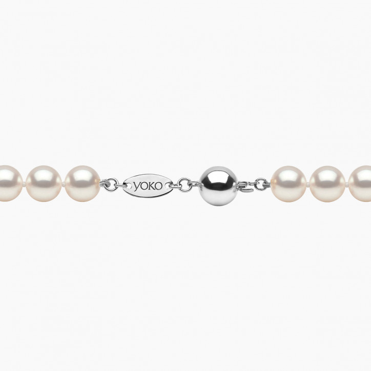 Classic 18K Gold AA Akoya Pearl Necklace