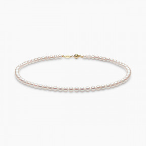 Classic 18K Gold AAA Akoya Pearl Necklace