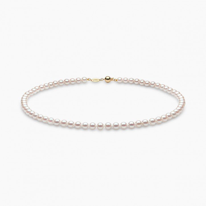 Classic 18K Gold AAA Akoya Pearl Necklace