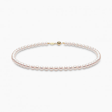 Classic 18K Gold AAA Akoya Pearl Necklace