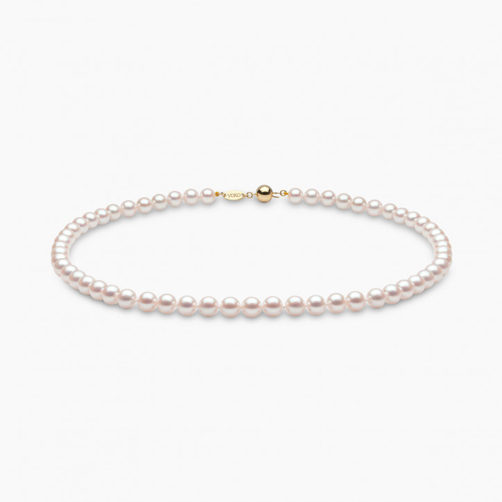 Classic 18K Gold AAA Akoya Pearl Necklace