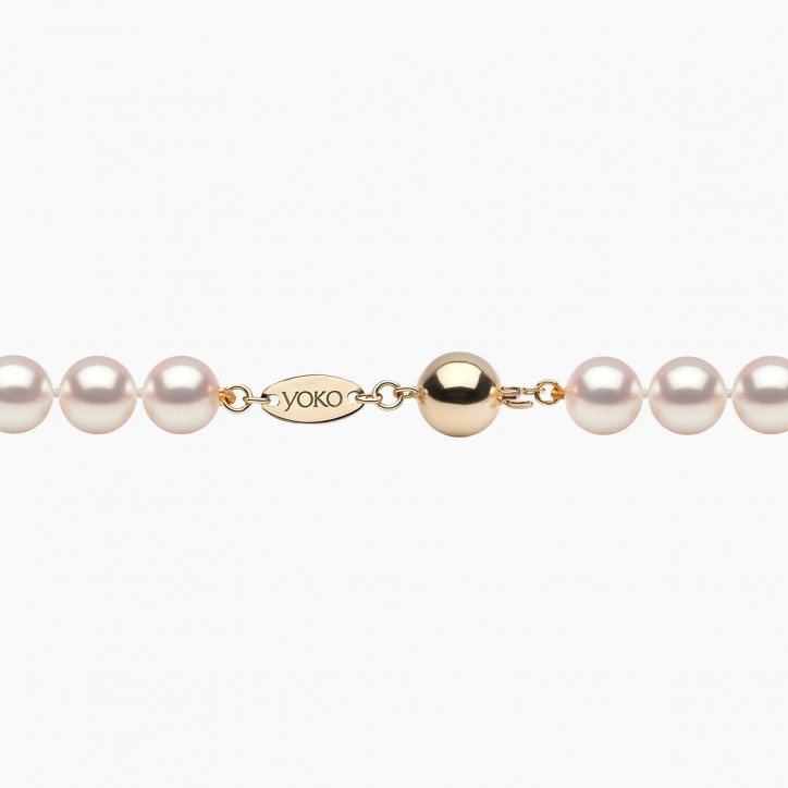 Classic 18K Gold AAA Akoya Pearl Necklace