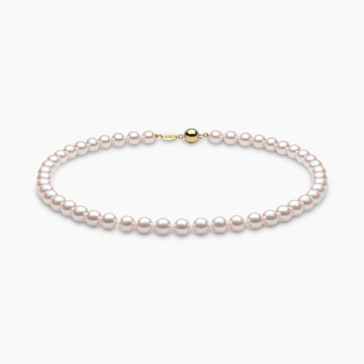 Classic 18K Gold AAA Akoya Pearl Necklace