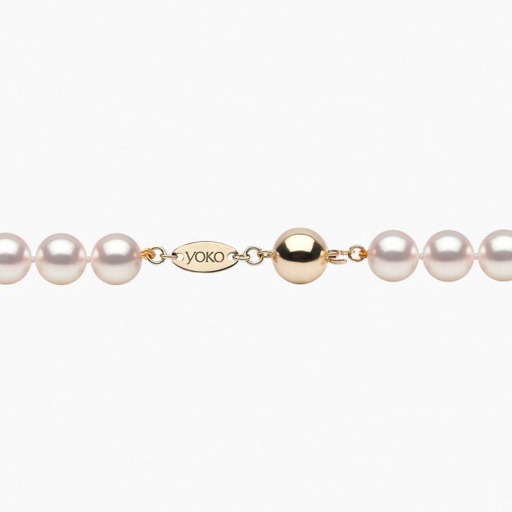 Classic 18K Gold AAA Akoya Pearl Necklace