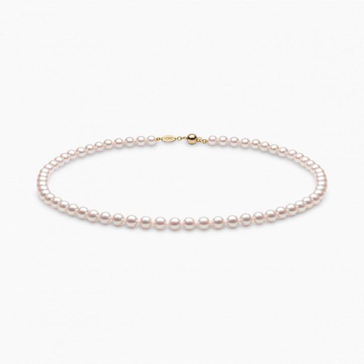 Classic 18K Gold AAA Akoya Pearl Necklace