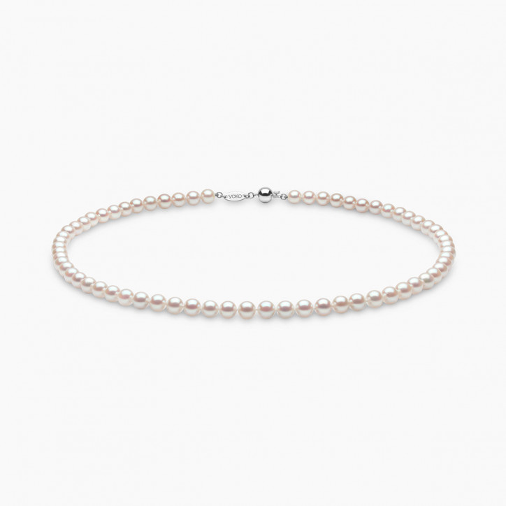 Classic 18K Gold AAA Akoya Pearl Necklace