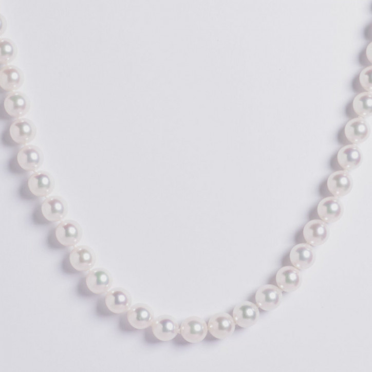 Classic 18K Gold AAA Akoya Pearl Necklace