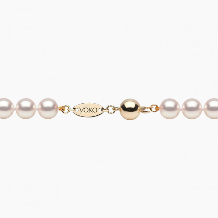 Classic 18K Gold AAA Akoya Pearl Necklace