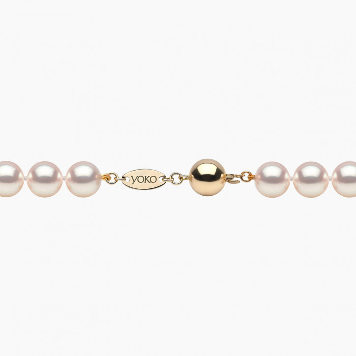 Classic 18K Gold AAA Akoya Pearl Necklace