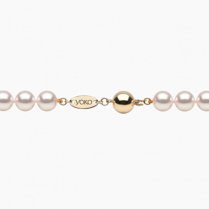 Classic 18K Gold AAA Akoya Pearl Necklace