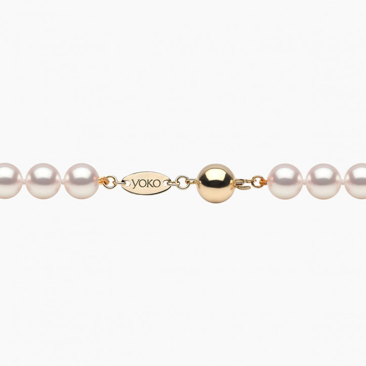 Classic 18K Gold AAA Akoya Pearl Necklace