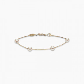 Classic 18K Gold Freshwater Pearl Bracelet