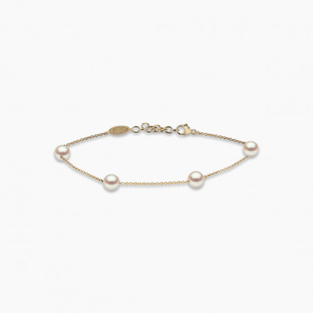 Classic 18K Gold Freshwater Pearl Bracelet